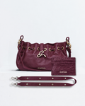 Bolso + Correa + Tarjetero Burgundy