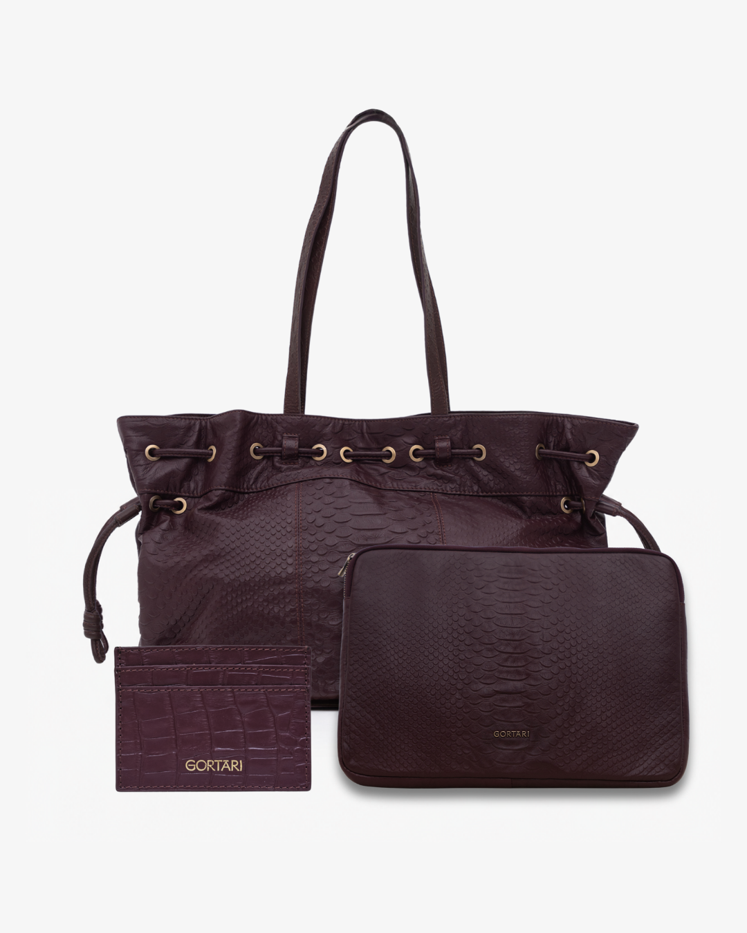 Bolso Napa Burgundy + Funda + tarjetero