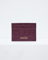 Club Burgundy Card Holder